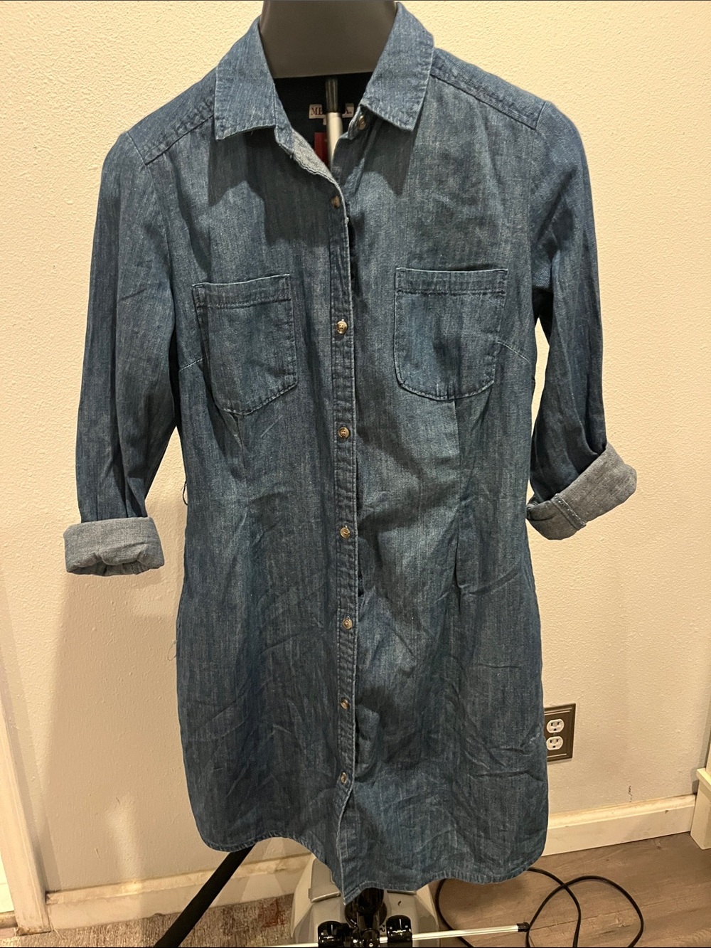 Merona Blue Denim Shirt Dress